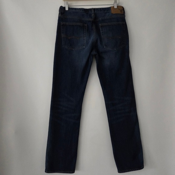 American Eagle Outfitters Mens Original Straight Dark Wash Jeans Size 32x34 - Picture 2 of 5